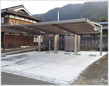兵庫県・丹波市 カーポートの設置(四国化成 マイルーフ)